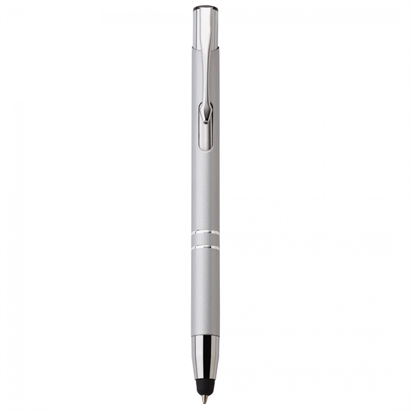 Anodized aluminum push-action pen with a soft capacitive stylus. Due to... from ASI 88660 Spector & Co.