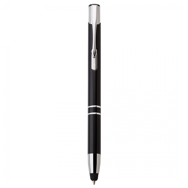 Anodized aluminum push-action pen with a soft capacitive stylus. Due to... from ASI 88660 Spector & Co.