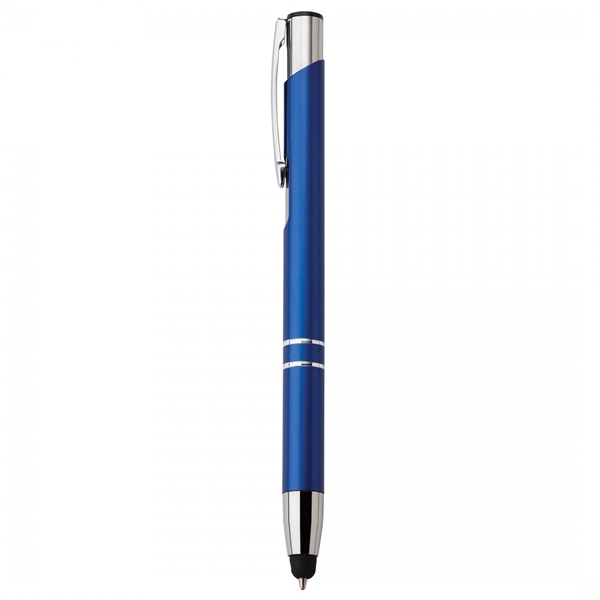 Anodized aluminum push-action pen with a soft capacitive stylus. Due to... from ASI 88660 Spector & Co.