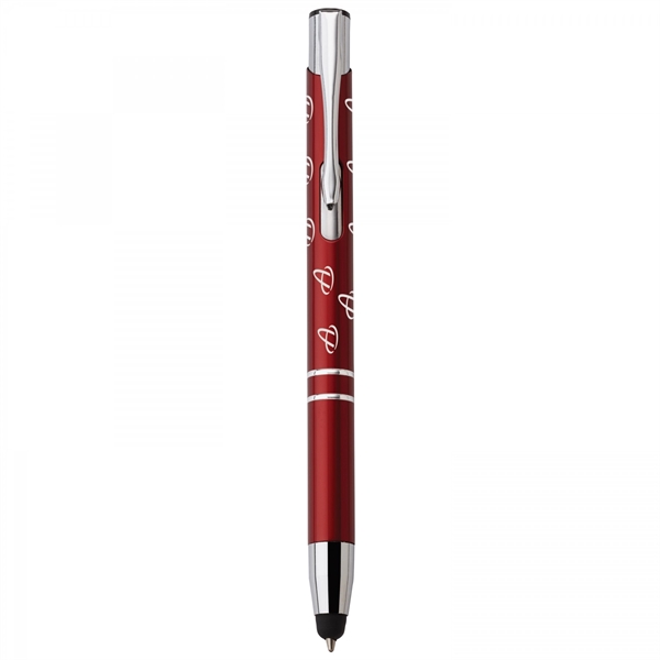 Anodized aluminum push-action pen with a soft capacitive stylus. Due to... from ASI 88660 Spector & Co.