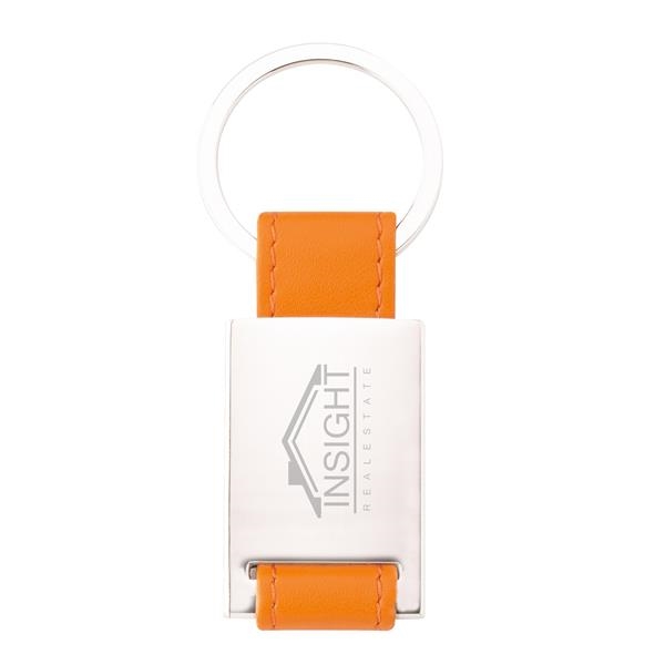 Leather and chrome key ringPACKAGING 2-piece black gift box DEFAULT BRANDING... from ASI 88660 Spector & Co.