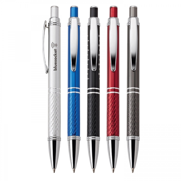 Anodized aluminum push-action pen Due to our high standards of quality... from ASI 88660 Spector & Co.