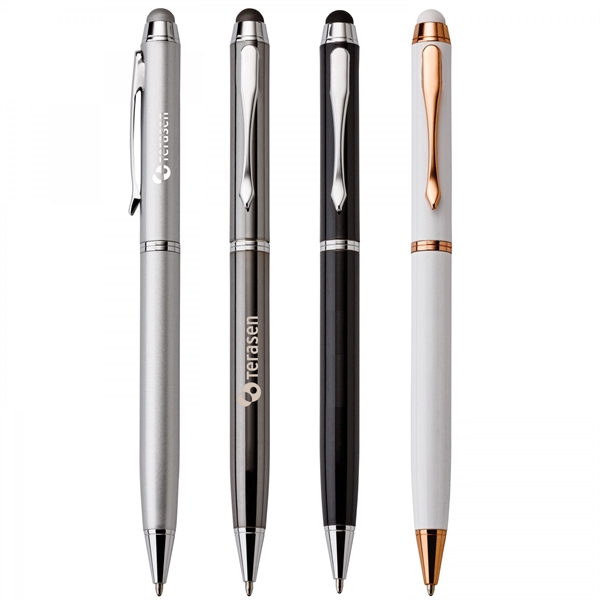 Brass twist action pen with a soft capacitive stylusPACKAGING P100 -... from ASI 88660 Spector & Co.