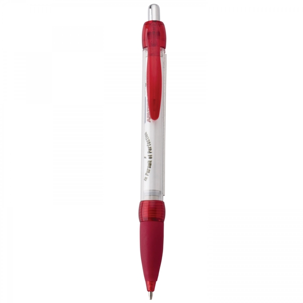 Plastic push-action pen with customized double-sided imprint on a retractable banner.... from ASI 88660 Spector & Co.