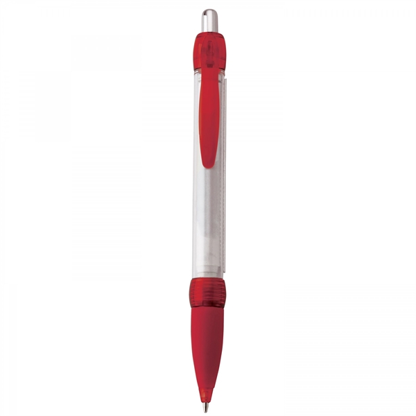 Plastic push-action pen with customized double-sided imprint on a retractable banner.... from ASI 88660 Spector & Co.