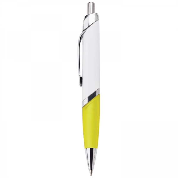 This push-action plastic ballpoint pen has a uniquely designed flat barrel,... from ASI 88660 Spector & Co.