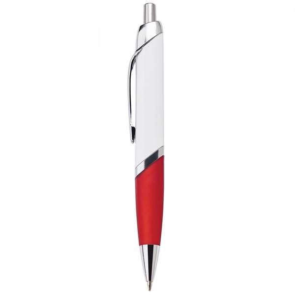 This push-action plastic ballpoint pen has a uniquely designed flat barrel,... from ASI 88660 Spector & Co.