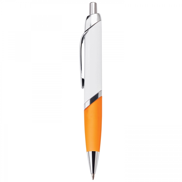 This push-action plastic ballpoint pen has a uniquely designed flat barrel,... from ASI 88660 Spector & Co.