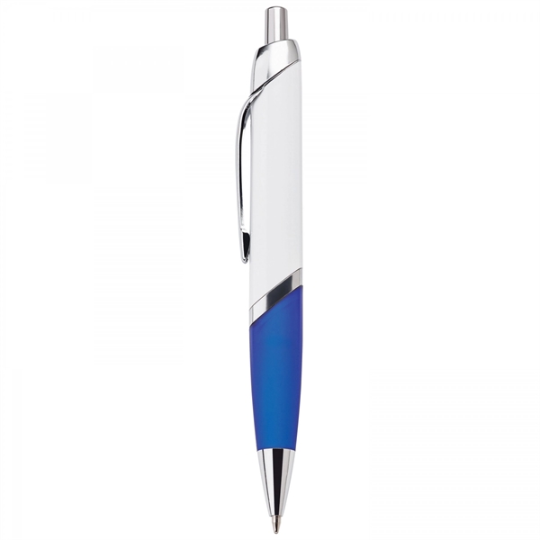 This push-action plastic ballpoint pen has a uniquely designed flat barrel,... from ASI 88660 Spector & Co.