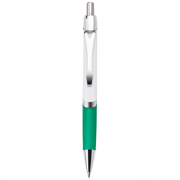 This push-action plastic ballpoint pen has a uniquely designed flat barrel,... from ASI 88660 Spector & Co.