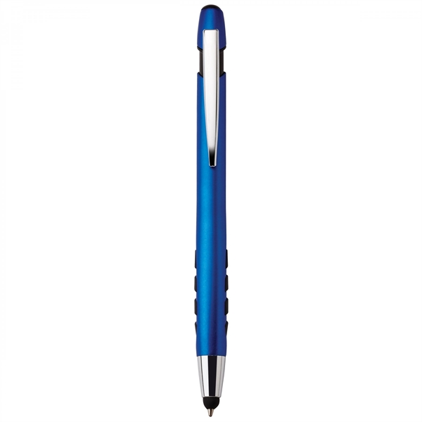 Heavyweight plastic push-action pen with a soft capacitive stylusPACKAGING Cello -... from ASI 88660 Spector & Co.