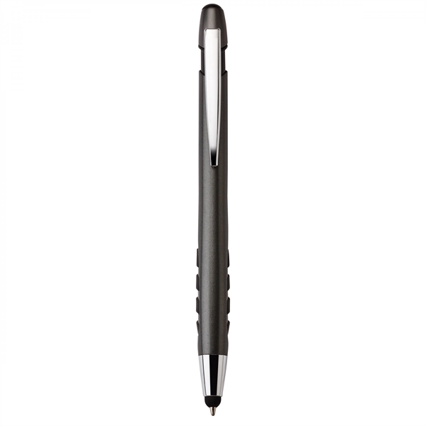 Heavyweight plastic push-action pen with a soft capacitive stylusPACKAGING Cello -... from ASI 88660 Spector & Co.
