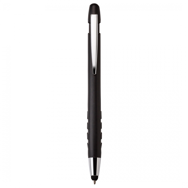 Heavyweight plastic push-action pen with a soft capacitive stylusPACKAGING Cello -... from ASI 88660 Spector & Co.