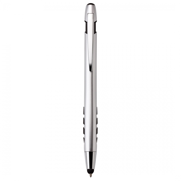 Heavyweight plastic push-action pen with a soft capacitive stylusPACKAGING Cello -... from ASI 88660 Spector & Co.