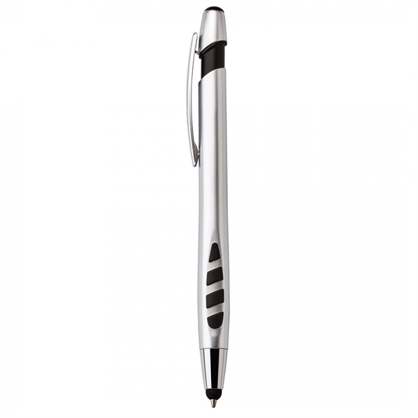 Heavyweight plastic push-action pen with a soft capacitive stylusPACKAGING Cello -... from ASI 88660 Spector & Co.