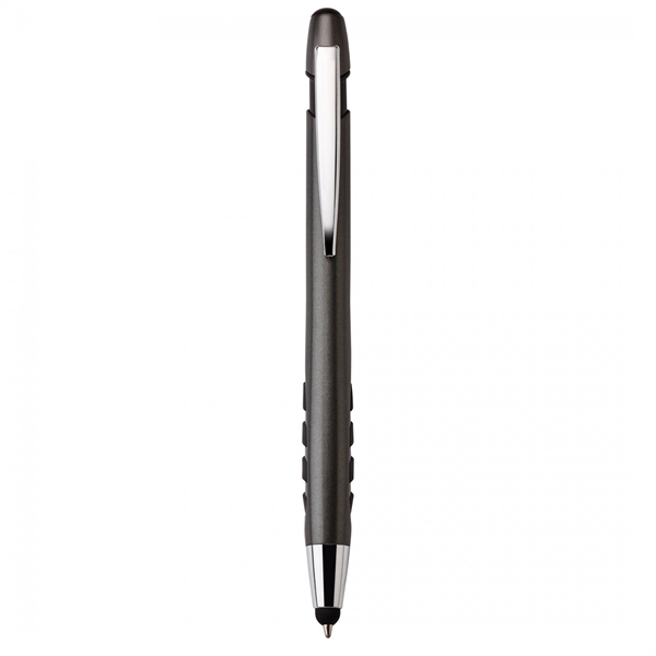 Heavyweight plastic push-action pen with a soft capacitive stylusPACKAGING Cello -... from ASI 88660 Spector & Co.