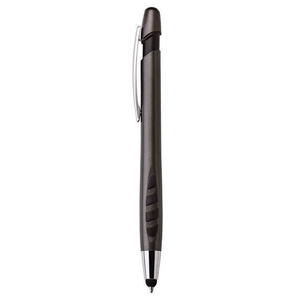 Heavyweight plastic push-action pen with a soft capacitive stylusPACKAGING Cello -... from ASI 88660 Spector & Co.