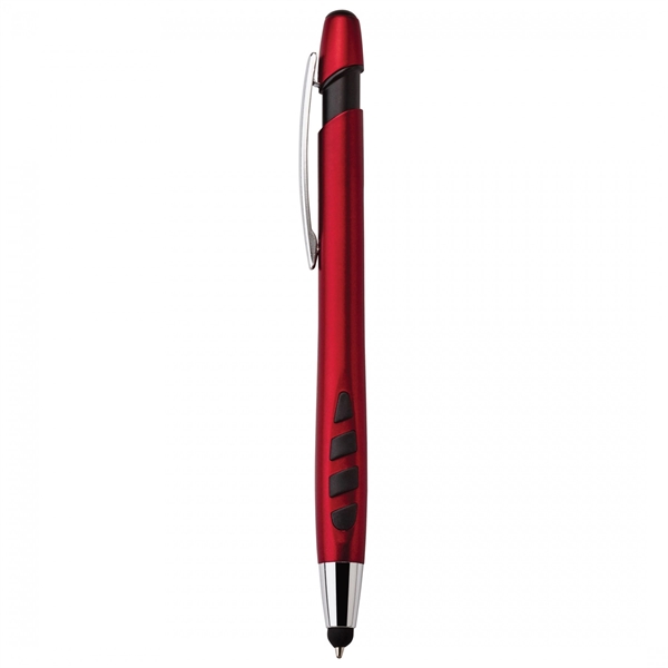 Heavyweight plastic push-action pen with a soft capacitive stylusPACKAGING Cello -... from ASI 88660 Spector & Co.