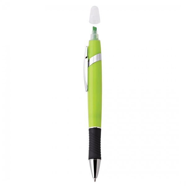 Plastic and metal twist-action pen and highlighter Highlighter colors matches finishes... from ASI 88660 Spector & Co.