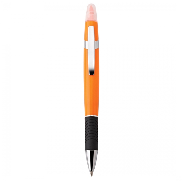Plastic and metal twist-action pen and highlighter Highlighter colors matches finishes... from ASI 88660 Spector & Co.