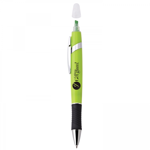 Plastic and metal twist-action pen and highlighter Highlighter colors matches finishes... from ASI 88660 Spector & Co.