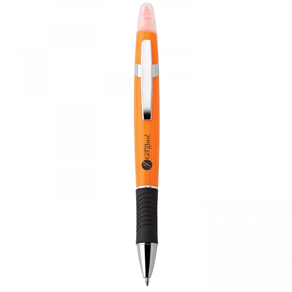 Plastic and metal twist-action pen and highlighter Highlighter colors matches finishes... from ASI 88660 Spector & Co.