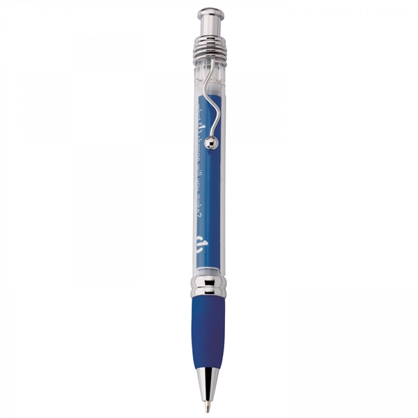 Plastic push-action pen with customized double-sided imprint on a retractable banner.... from ASI 88660 Spector & Co.