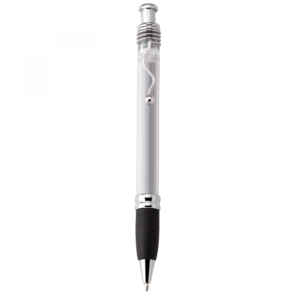 Plastic push-action pen with customized double-sided imprint on a retractable banner.... from ASI 88660 Spector & Co.