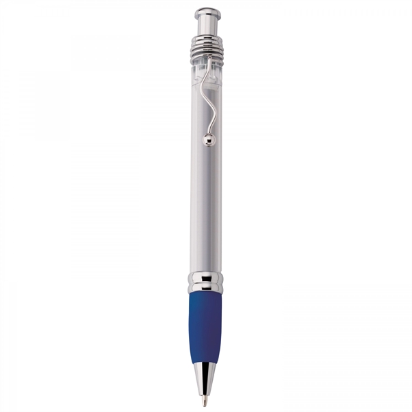 Plastic push-action pen with customized double-sided imprint on a retractable banner.... from ASI 88660 Spector & Co.