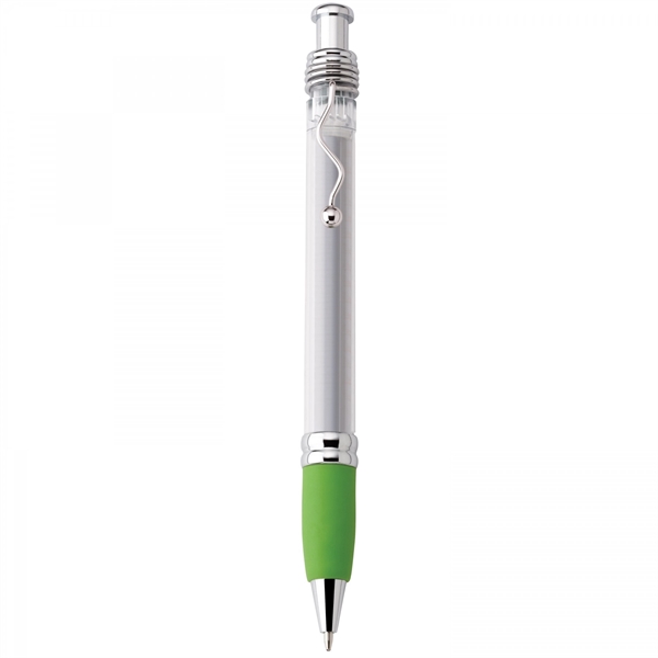 Plastic push-action pen with customized double-sided imprint on a retractable banner.... from ASI 88660 Spector & Co.