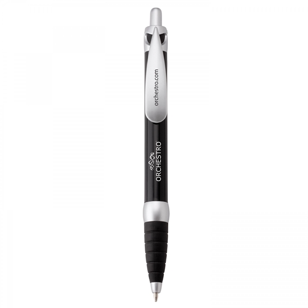 Plastic push-action pen with customized double-sided imprint on a retractable banner.... from ASI 88660 Spector & Co.