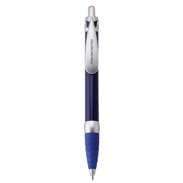 Plastic push-action pen with customized double-sided imprint on a retractable banner.... from ASI 88660 Spector & Co.