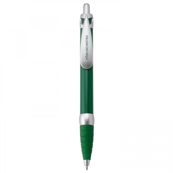 Plastic push-action pen with customized double-sided imprint on a retractable banner.... from ASI 88660 Spector & Co.