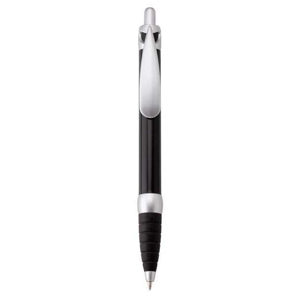 Plastic push-action pen with customized double-sided imprint on a retractable banner.... from ASI 88660 Spector & Co.