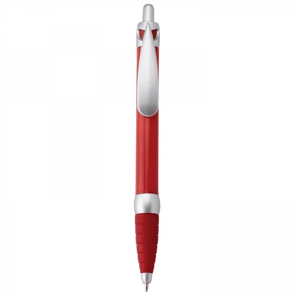 Plastic push-action pen with customized double-sided imprint on a retractable banner.... from ASI 88660 Spector & Co.