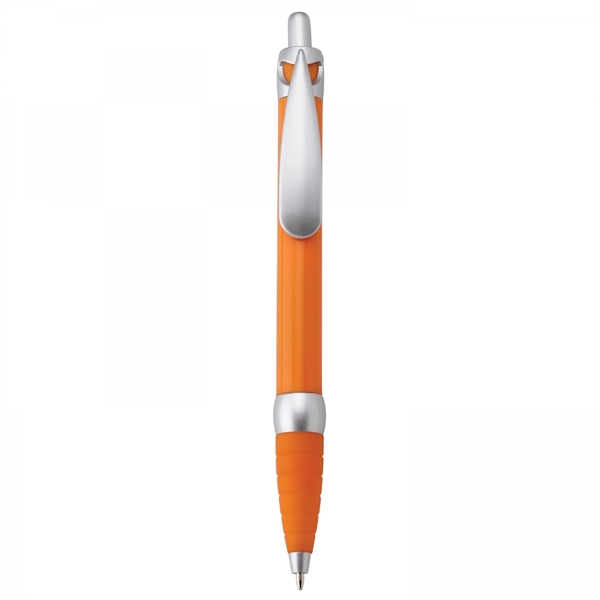 Plastic push-action pen with customized double-sided imprint on a retractable banner.... from ASI 88660 Spector & Co.