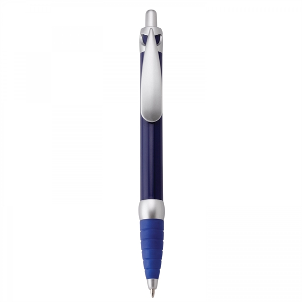 Plastic push-action pen with customized double-sided imprint on a retractable banner.... from ASI 88660 Spector & Co.