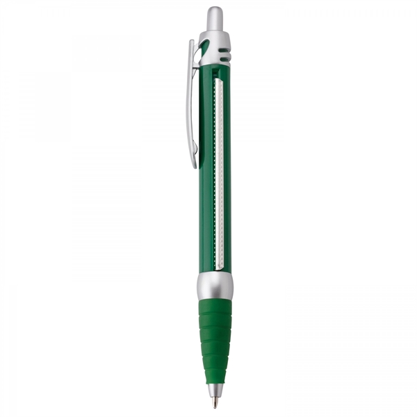 Plastic push-action pen with customized double-sided imprint on a retractable banner.... from ASI 88660 Spector & Co.