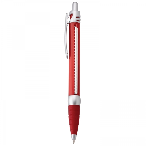 Plastic push-action pen with customized double-sided imprint on a retractable banner.... from ASI 88660 Spector & Co.