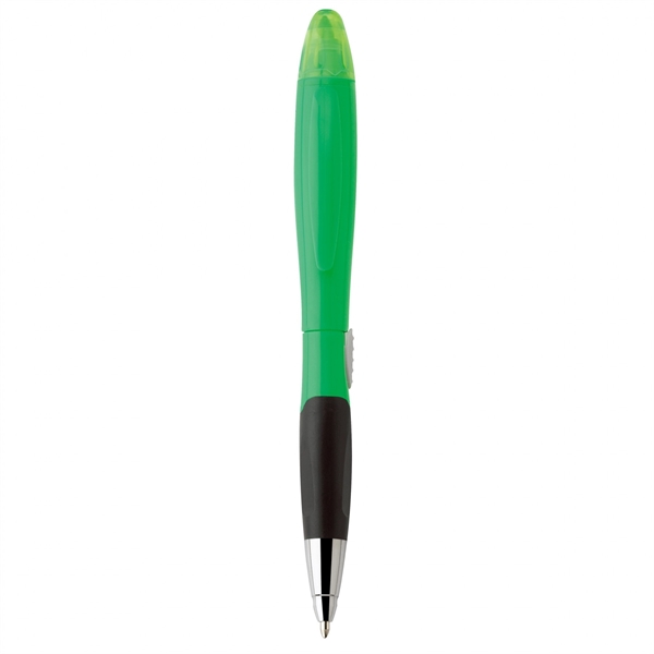 Plastic slide-action pen and highlighter Highlighter colors matches finishes except black... from ASI 88660 Spector & Co.