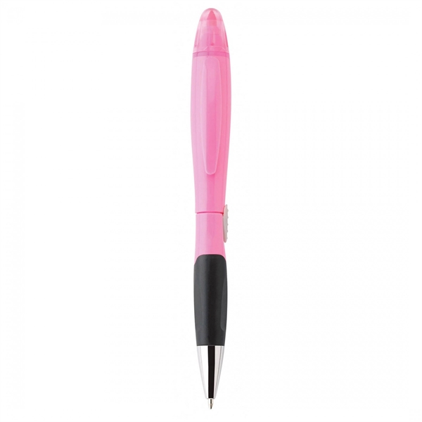 Plastic slide-action pen and highlighter Highlighter colors matches finishes except black... from ASI 88660 Spector & Co.