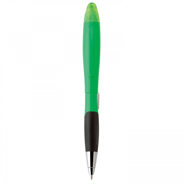 Plastic slide-action pen and highlighter Highlighter colors matches finishes except black... from ASI 88660 Spector & Co.