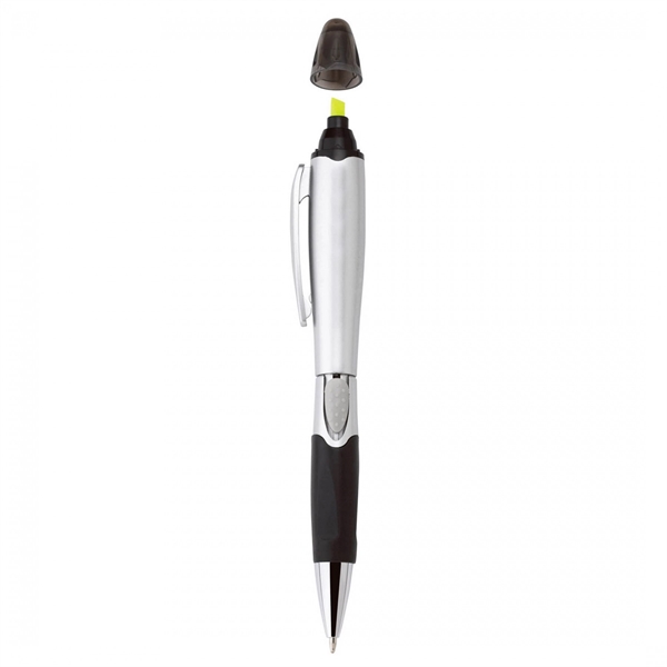 Plastic slide-action pen and highlighter Highlighter colors matches trims except satin... from ASI 88660 Spector & Co.
