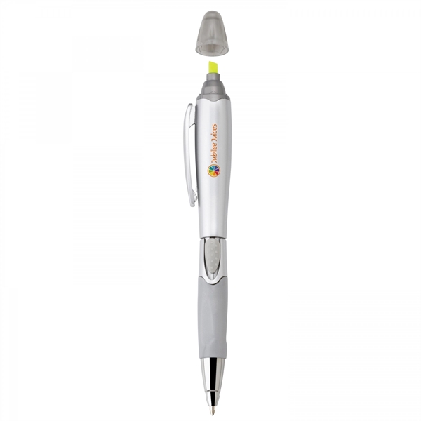 Plastic slide-action pen and highlighter Highlighter colors matches trims except satin... from ASI 88660 Spector & Co.