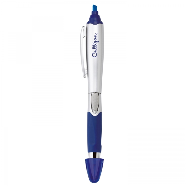 Plastic slide-action pen and highlighter Highlighter colors matches trims except satin... from ASI 88660 Spector & Co.