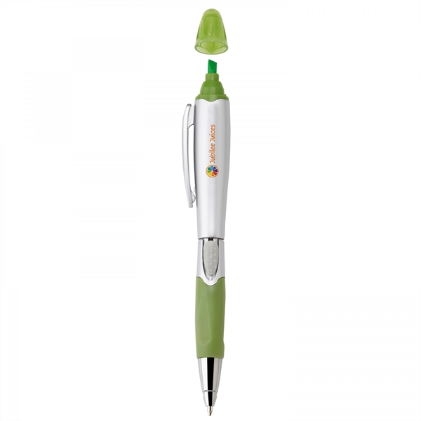 Plastic slide-action pen and highlighter Highlighter colors matches trims except satin... from ASI 88660 Spector & Co.