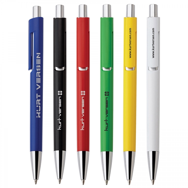 Heavyweight plastic push-action pen.PACKAGING Bulk 100 units per bag. DEFAULT BRANDING... from ASI 88660 Spector & Co.