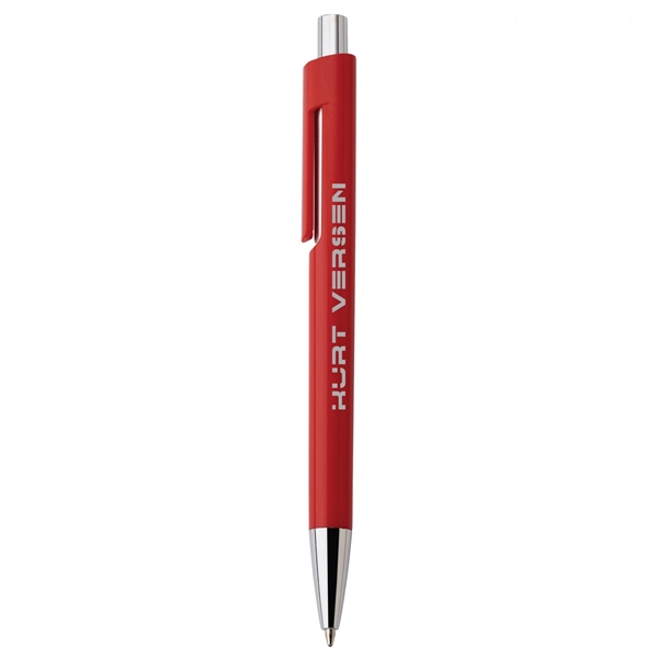 Heavyweight plastic push-action pen.PACKAGING Bulk 100 units per bag. DEFAULT BRANDING... from ASI 88660 Spector & Co.