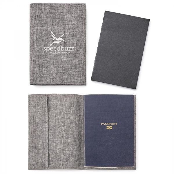 Passport holder with 16-page saddle stitched booklet.... from ASI 88660 Spector & Co.