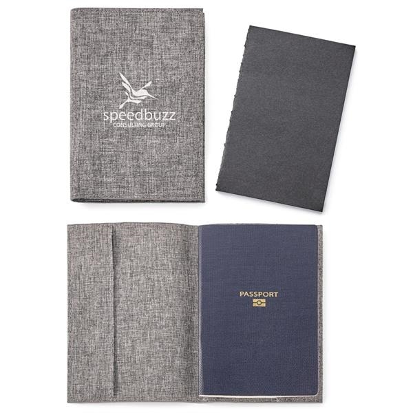 Passport holder with 16-page saddle stitched booklet.... from ASI 88660 Spector & Co.